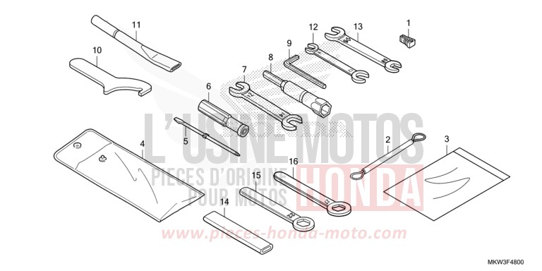 OUTIL von NC750X DCT GRAND PRIX RED (R380) von 2021